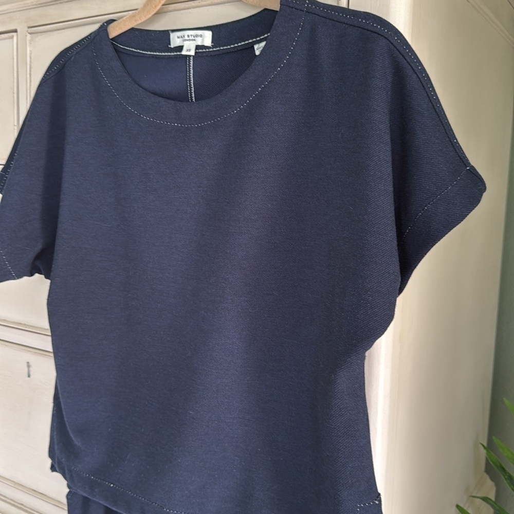 Max Studio Navy Women's Jumpsuit size XS - Picture 2 of 7